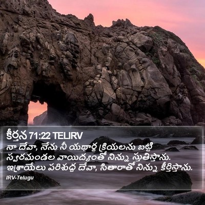 కీర్తన 71:22 TELIRV Bible Verse Image