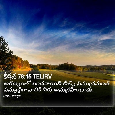 కీర్తన 78:15 TELIRV Bible Verse Image