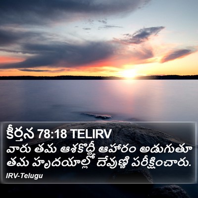 కీర్తన 78:18 TELIRV Bible Verse Image