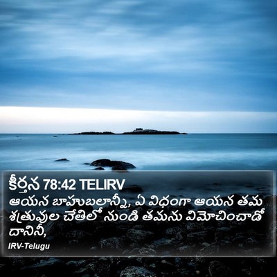 కీర్తన 78:42 TELIRV Bible Verse Image