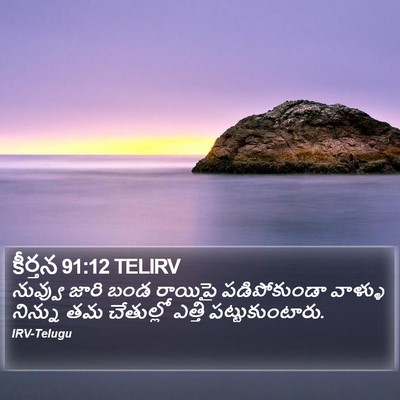 కీర్తన 91:12 TELIRV Bible Verse Image