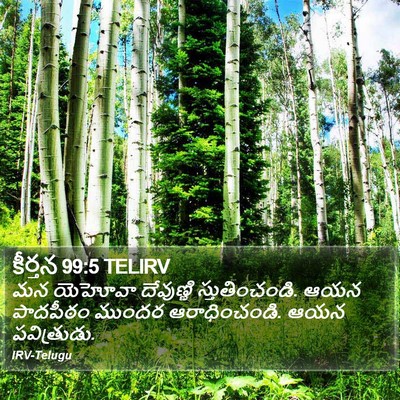 కీర్తన 99:5 TELIRV Bible Verse Image