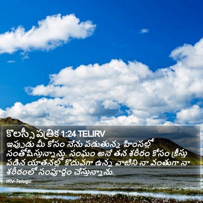 కొలస్సీ పత్రిక 1:24 TELIRV Bible Verse Image