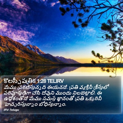 కొలస్సీ పత్రిక 1:28 TELIRV Bible Verse Image
