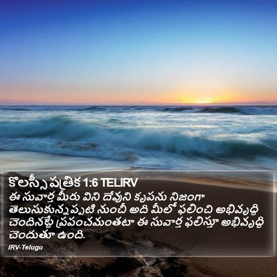 కొలస్సీ పత్రిక 1:6 TELIRV Bible Verse Image