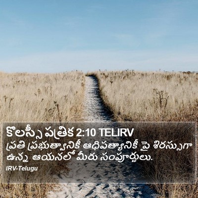 కొలస్సీ పత్రిక 2:10 TELIRV Bible Verse Image
