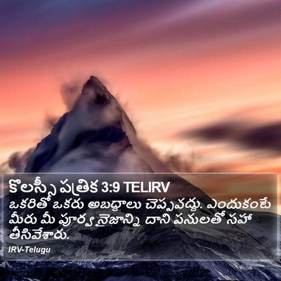 కొలస్సీ పత్రిక 3:9 TELIRV Bible Verse Image