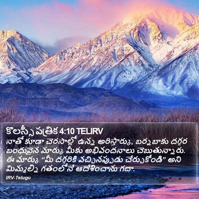 కొలస్సీ పత్రిక 4:10 TELIRV Bible Verse Image