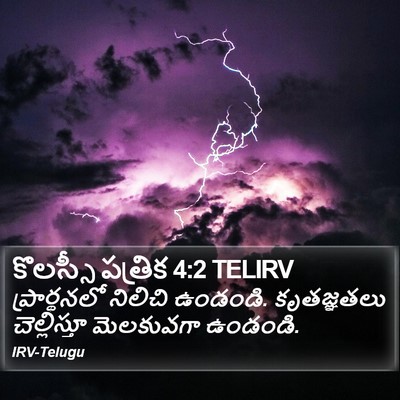 కొలస్సీ పత్రిక 4:2 TELIRV Bible Verse Image