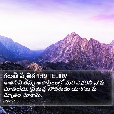 గలతీ పత్రిక 1:19 TELIRV Bible Verse Image