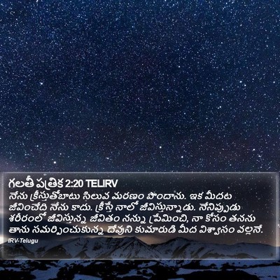 గలతీ పత్రిక 2:20 TELIRV Bible Verse Image