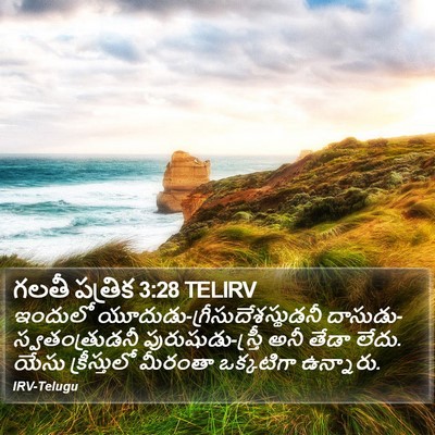 గలతీ పత్రిక 3:28 TELIRV Bible Verse Image