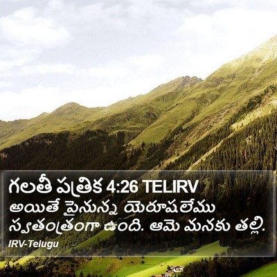 గలతీ పత్రిక 4:26 TELIRV Bible Verse Image