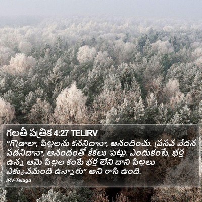 గలతీ పత్రిక 4:27 TELIRV Bible Verse Image