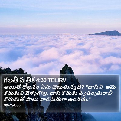 గలతీ పత్రిక 4:30 TELIRV Bible Verse Image