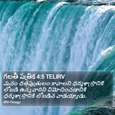 గలతీ పత్రిక 4:5 TELIRV Bible Verse Image