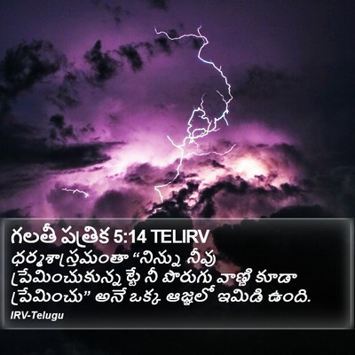 గలతీ పత్రిక 5:14 TELIRV Bible Verse Image