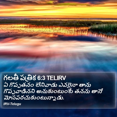 గలతీ పత్రిక 6:3 TELIRV Bible Verse Image