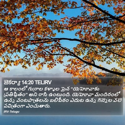 జెకర్యా 14:20 TELIRV Bible Verse Image