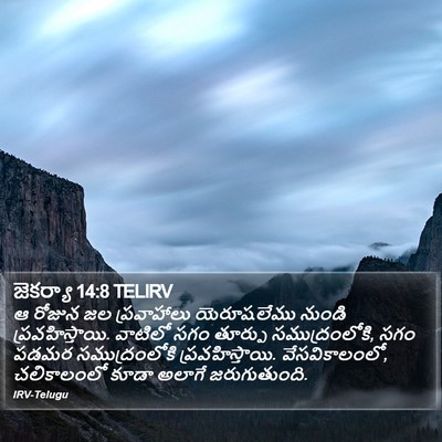 జెకర్యా 14:8 TELIRV Bible Verse Image
