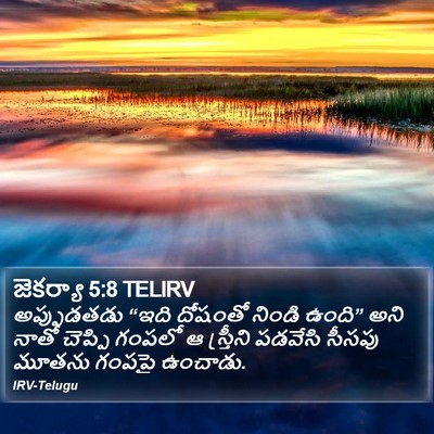 జెకర్యా 5:8 TELIRV Bible Verse Image
