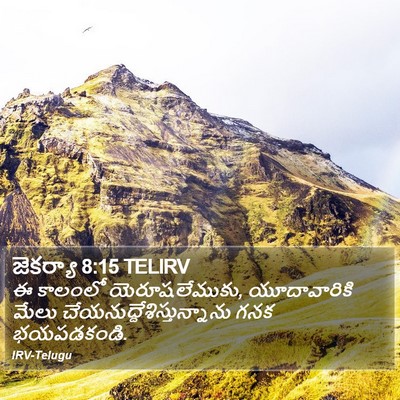 జెకర్యా 8:15 TELIRV Bible Verse Image