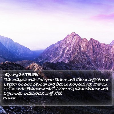జెఫన్యా 3:6 TELIRV Bible Verse Image