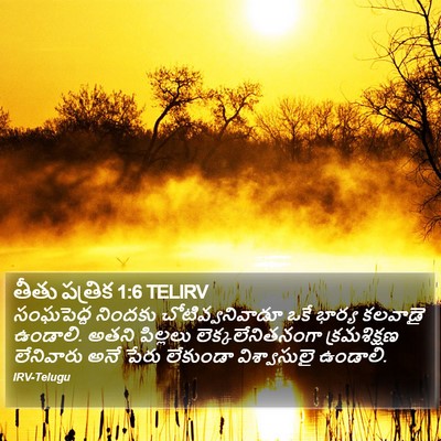 తీతు పత్రిక 1:6 TELIRV Bible Verse Image