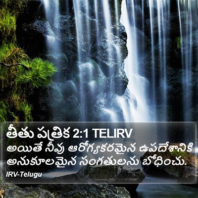 తీతు పత్రిక 2:1 TELIRV Bible Verse Image