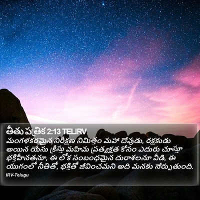 తీతు పత్రిక 2:13 TELIRV Bible Verse Image