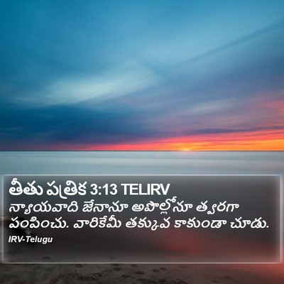 తీతు పత్రిక 3:13 TELIRV Bible Verse Image