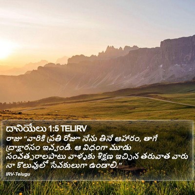 దానియేలు 1:5 TELIRV Bible Verse Image