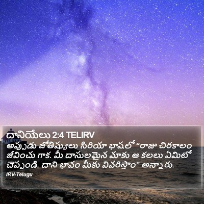 దానియేలు 2:4 TELIRV Bible Verse Image