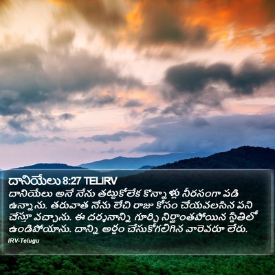 దానియేలు 8:27 TELIRV Bible Verse Image