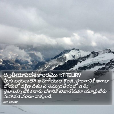 ద్వితీయోపదేశ కాండము 1:7 TELIRV Bible Verse Image