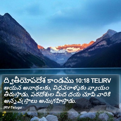 ద్వితీయోపదేశ కాండము 10:18 TELIRV Bible Verse Image