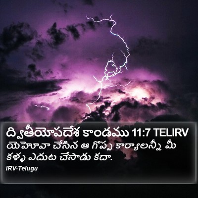 ద్వితీయోపదేశ కాండము 11:7 TELIRV Bible Verse Image