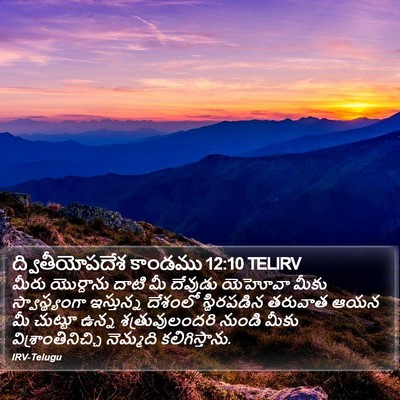 ద్వితీయోపదేశ కాండము 12:10 TELIRV Bible Verse Image