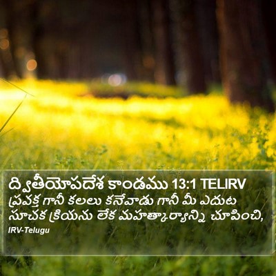 ద్వితీయోపదేశ కాండము 13:1 TELIRV Bible Verse Image