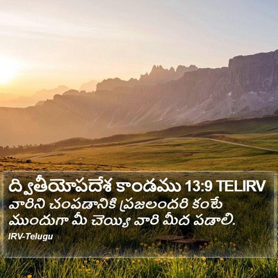 ద్వితీయోపదేశ కాండము 13:9 TELIRV Bible Verse Image