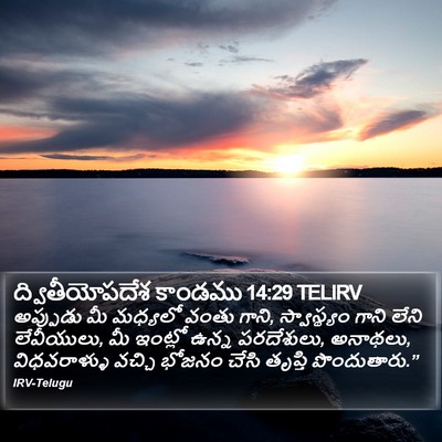 ద్వితీయోపదేశ కాండము 14:29 TELIRV Bible Verse Image
