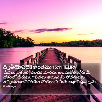 ద్వితీయోపదేశ కాండము 15:11 TELIRV Bible Verse Image