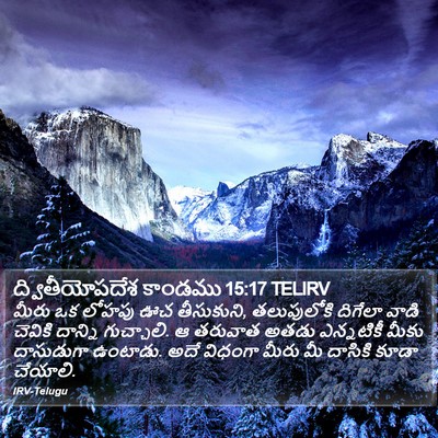 ద్వితీయోపదేశ కాండము 15:17 TELIRV Bible Verse Image