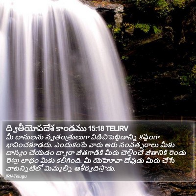 ద్వితీయోపదేశ కాండము 15:18 TELIRV Bible Verse Image