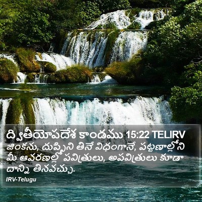 ద్వితీయోపదేశ కాండము 15:22 TELIRV Bible Verse Image