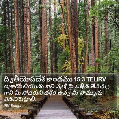 ద్వితీయోపదేశ కాండము 15:3 TELIRV Bible Verse Image