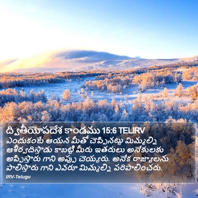 ద్వితీయోపదేశ కాండము 15:6 TELIRV Bible Verse Image