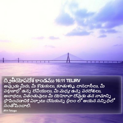 ద్వితీయోపదేశ కాండము 16:11 TELIRV Bible Verse Image