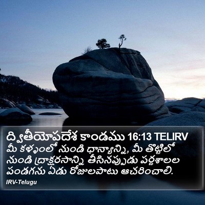 ద్వితీయోపదేశ కాండము 16:13 TELIRV Bible Verse Image