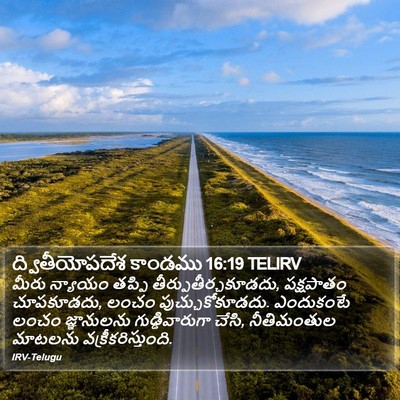 ద్వితీయోపదేశ కాండము 16:19 TELIRV Bible Verse Image